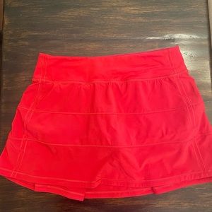 Lululemon Pace Rival Skirt, size 6, red